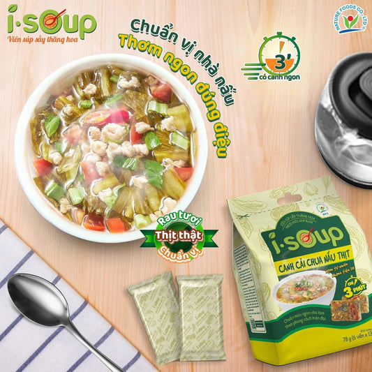 isoup canh cai chua nau thit